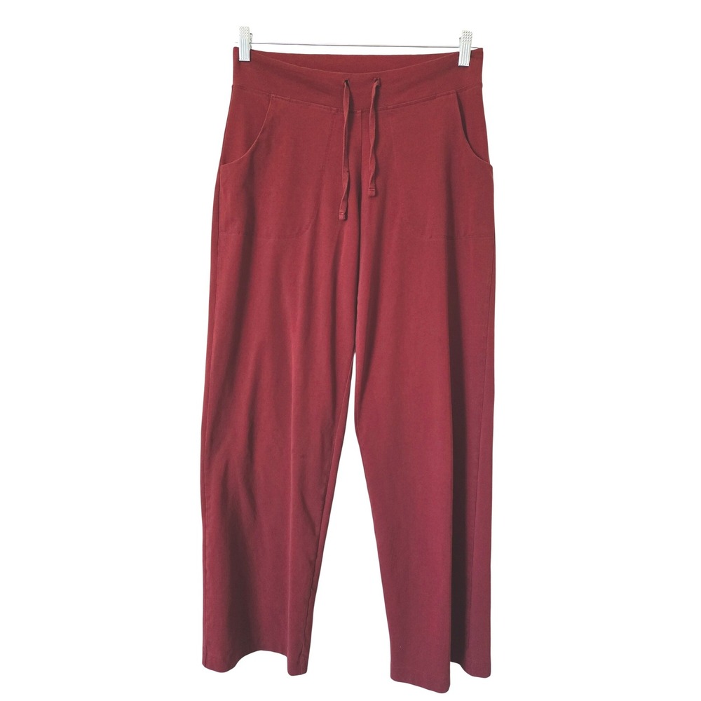 Patagonia Womens M Organic Cotton Wide Leg Pants Drawstring Outdoor Hiking